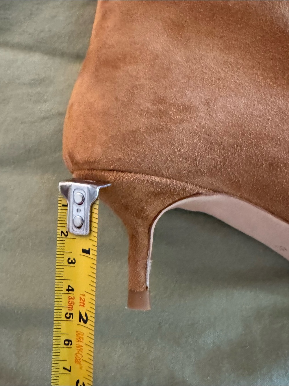 New Staud Sebastian Kitten Heel Suede Knee High Tan Boots Size EU 40.5 10.5 $595 - Picture 10 of 16